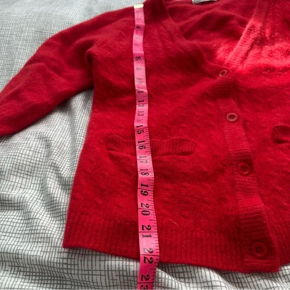 Vintage Rafaella Red Wool Knit Cardigan - Picture 9 of 10